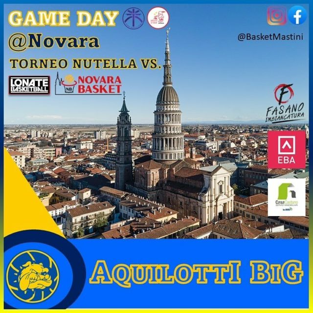 🟡🔵 GAME DAY 🔵🟡

Inizia a Novara  la stagione dei nostri AQUILOTTI BIG, oggi impegnati nel “TORNEO NUTELLA” con gli amici di Novara Basket e Basket Lonate Pozzolo.

📍Novara, Pala Don Bosco, via Ferrucci 33

🕰️ ore 14.30 Novara Rossi - Lonate
Ore 15.30 Novara Verdi - MASTINI
A seguire finali 3-4 e 1-2 posto.

1-2-3 Mastini!